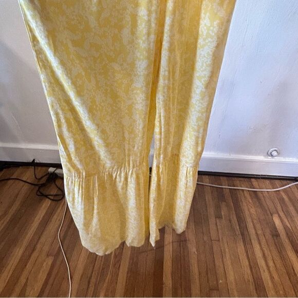Revolve Sincerely Jules Yellow Spaghetti Strap Floral Flare Leg Jumpsuit - Picture 4 of 9